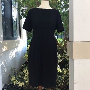 Tahari boatneck black Dress